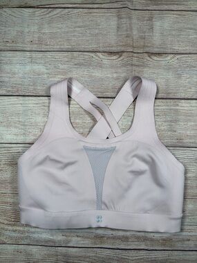 Sweaty Betty Pale Pink Cross-Back Support Sports Bra